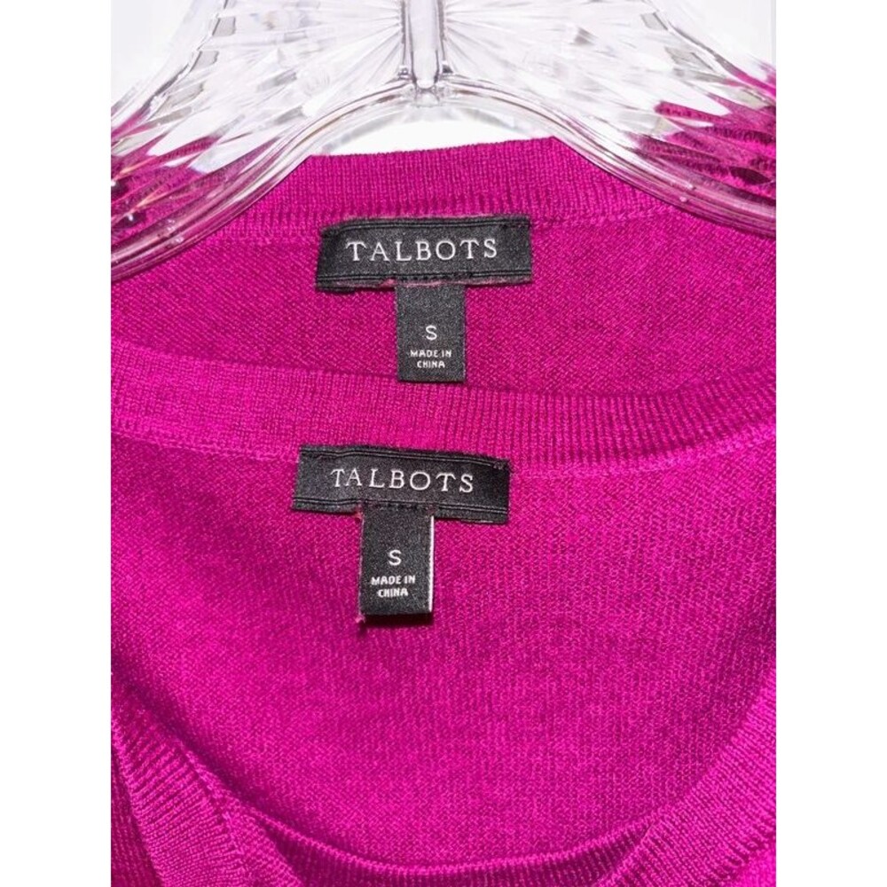 Talbots Raspberry Twin Sweater Set Small - Picture 3 of 7